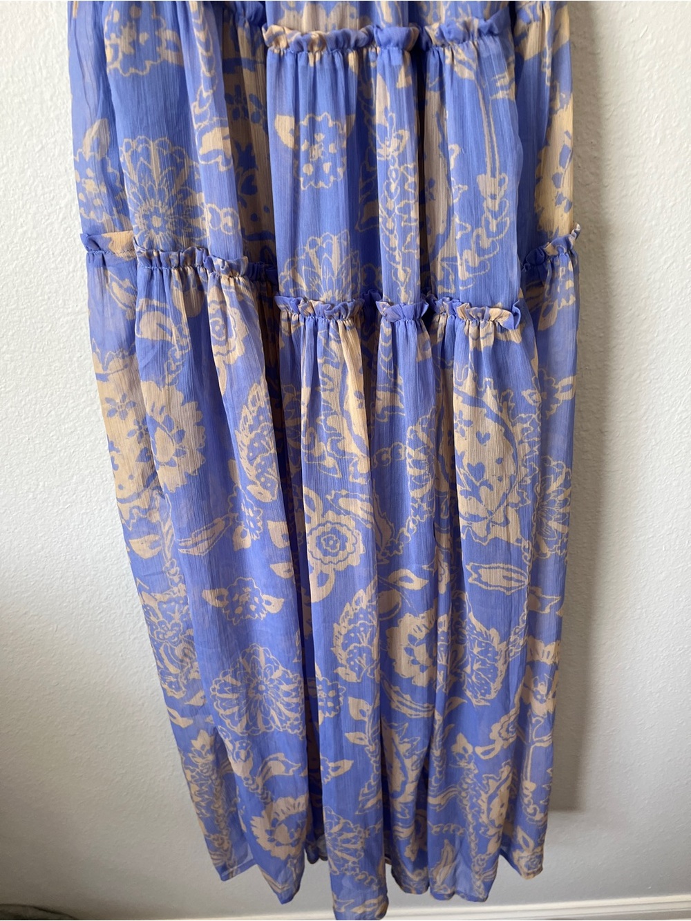Free People Julianna Maxi Dress Bluebell Combo Floral Sleeveless Flowy Resort. - Picture 5 of 9